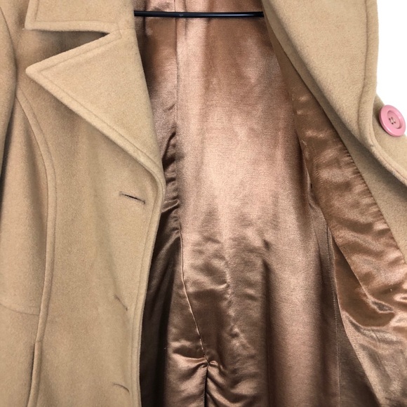 Jay Wool Cashmere Mid Length Camel Coat Sz 10 - Picture 10 of 10